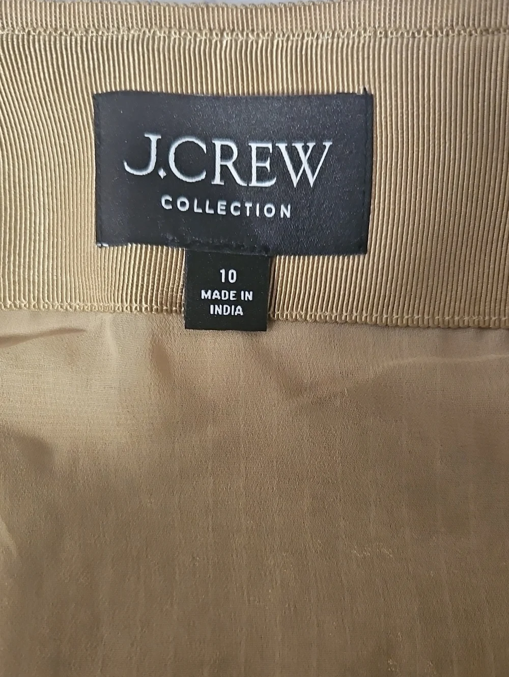 J.Crew Collection Gold Sequin Slip Column Midi Skirt Size 10